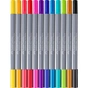 Художній маркер Faber-Castell акварельних двосторонніх Goldfaber Aqua Dual Marker, 12 кольорів (32362) - зменшене зображення 3