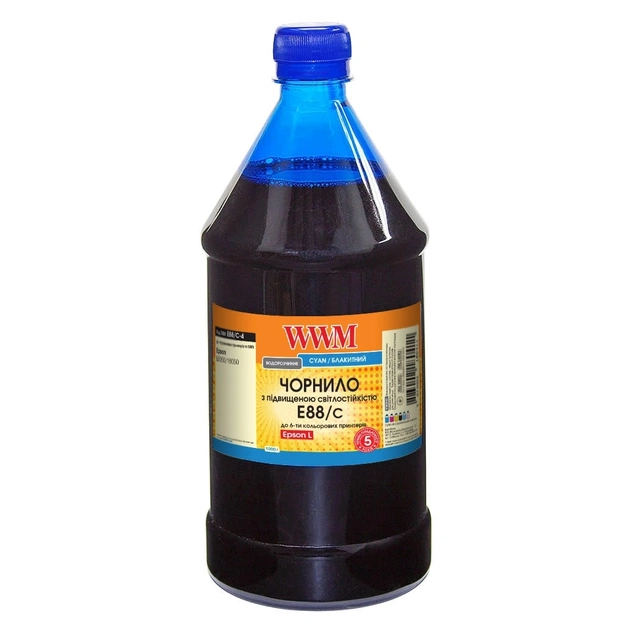 Чорнило WWM Epson L8050/L18050 1000г Cyan, water-soluble (E88/C-4) - зображення 1