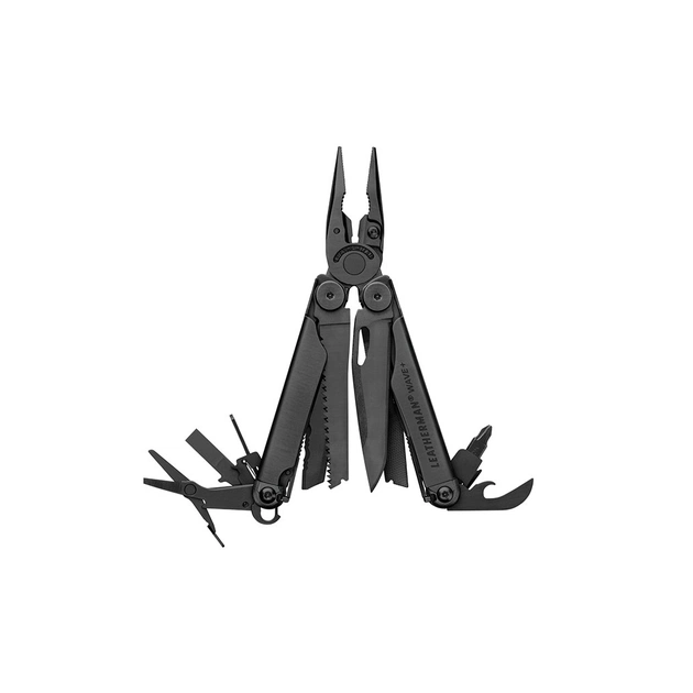 Мультитул Leatherman WAVE PLUS BLACK, синтетический чехол, карт. коробка (832526) - picture 1