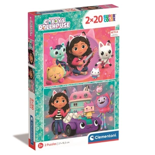 Пазл Clementoni 2 в 1 Gabby`s Dollhouse, 2 по 20 елементів (24802) зображення 1