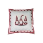 Наволочка Прованс декоративна Snowfall Тріо гномів 45х45 см Сіра з червоним (23808) - уменьшенное изображение 1