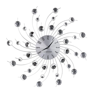 Настінний годинник Esperanza Wall Clock Geneva 50 см з променями з і сталі та кристалами (EHC004) зображення 1