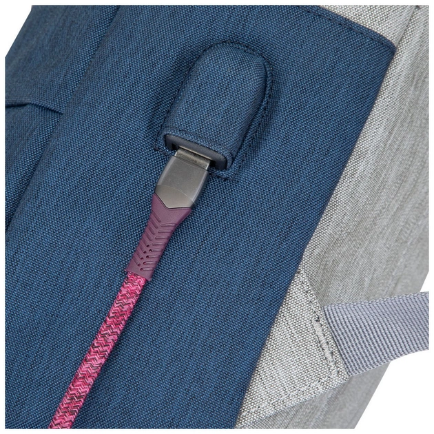 Рюкзак для ноутбука RivaCase 15.6" 7562 Anti-theft, water-repellent, Grey / Dark Blue (7562Grey/DarkBlue) - picture 9