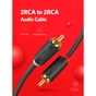 Кабель мультимедійний 2xRCA M to 2xRCA M 3.0m AV104 black Ugreen (10519) - зменшене зображення 5