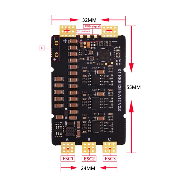 Регулятор хода (ESC) HAKRC 4225 120A 12S (HAK4225) - изображение 4