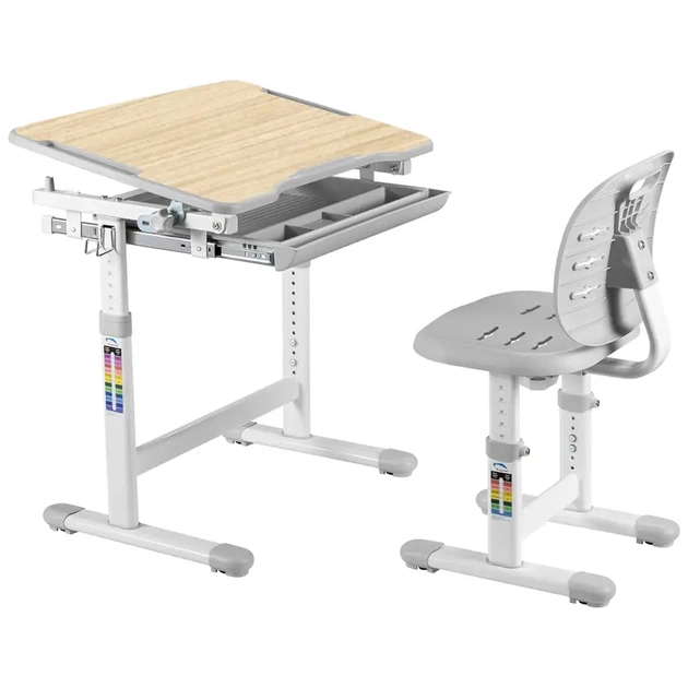 Парта зі стільцем FunDesk Piccolino III Grey-w - picture 1