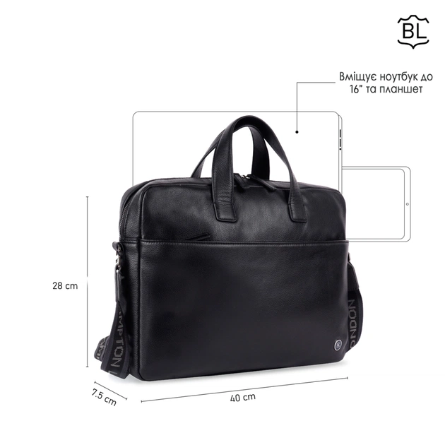 Сумка Brampton London Commandeer Black (64547 BLK) - зображення 10