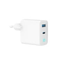 Зарядний пристрій Gembird 1хUSB-A (QC3.0 18W) + 1xType-C (PD 65W) white (TA-UC-PDQC65L-W-01) - зменшене зображення 3