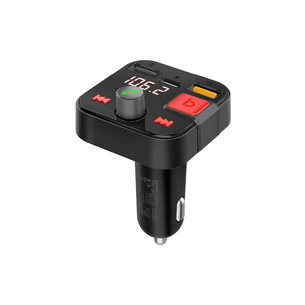 FM модулятор Promate PowerTune 30w USB-A OTG/USB-A QC3.0/USB-C BLACK (powertune-30w.black) изображение 1