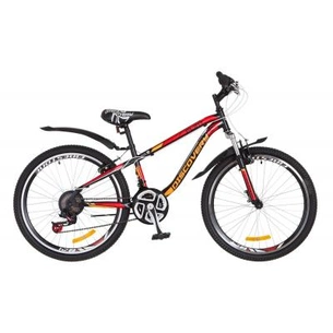 Велосипед Discovery 24" FLINT 2018 AM 14G Vbr рама-13" St чорно-помаранчево-червоний (OPS-DIS-24-088) зображення 1