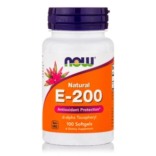 Вітамін Now Foods Вітамін E, Е-200, 100 желатинових капсул (NF0825) зображення 1