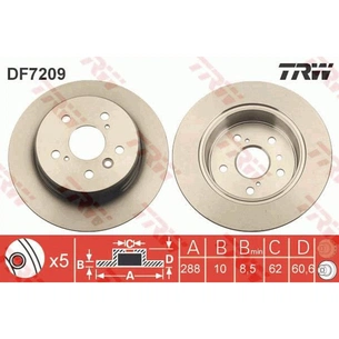 Гальмівний диск TRW DF7209 зображення 1