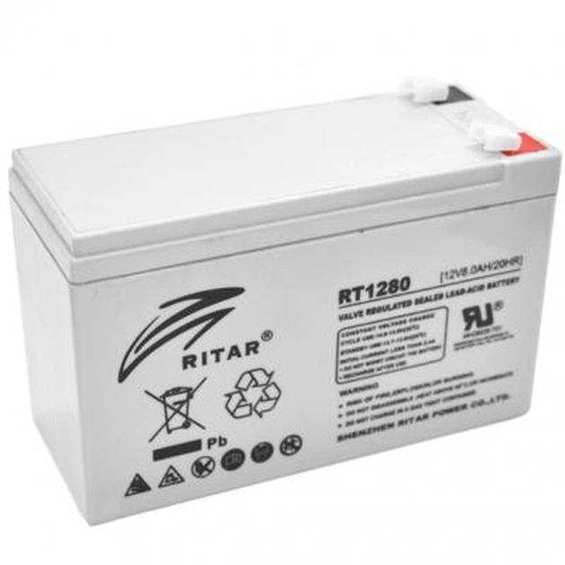 Батарея к ИБП Ritar AGM RT1280, 12V-8Ah (RT1280) - изображение 1