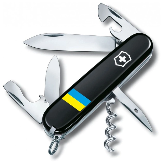 Ніж Victorinox Spartan Ukraine Black "Прапор України" (1.3603.3_T1100u) - изображение 1