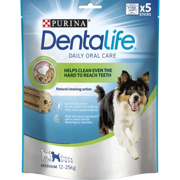 Ласощі для собак Purina DentaLife Medium Для підтримки здоров'я порожнини рота 115 г (8445291615144) - picture 1