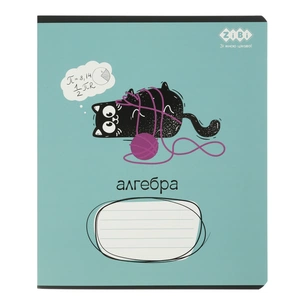 Зошит ZiBi предметний CRAZY CAT 48 аркушів клітинка, алгебра (ZB.1703-06) зображення 1