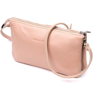 Сумка Grande Pelle З натуральної зернистої шкіри Пудрова (11698) зображення 1