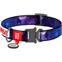 Нашийник для тварин WAUDOG Nylon з QR паспортом "NASA21" металева пряжка-фастекс S (4506-0148) - зменшене зображення 1
