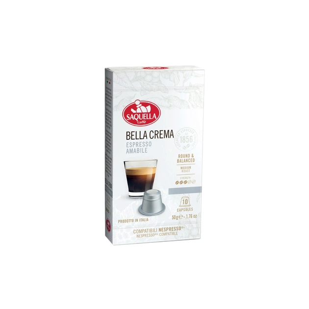 Кава SAQUELLA Espresso Bella Crema в капсулах 10 шт (8002650007745) - изображение 1