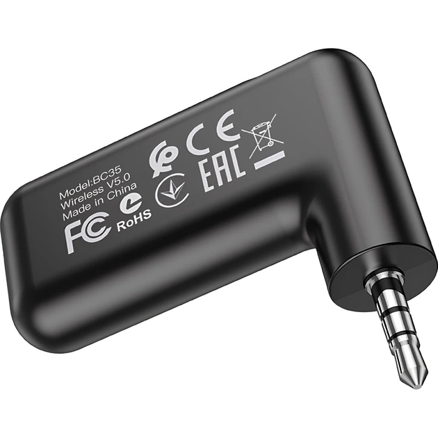FM модулятор BOROFONE BC35 Wideway car AUX BT receiver Black (BC35B) - зображення 3