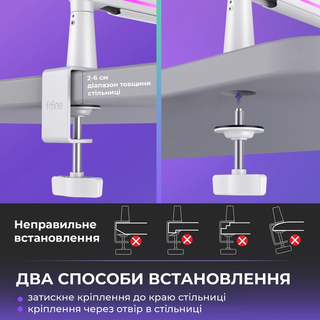 Стойка-пантограф Fifine BM88PROW RGB White - изображение 11