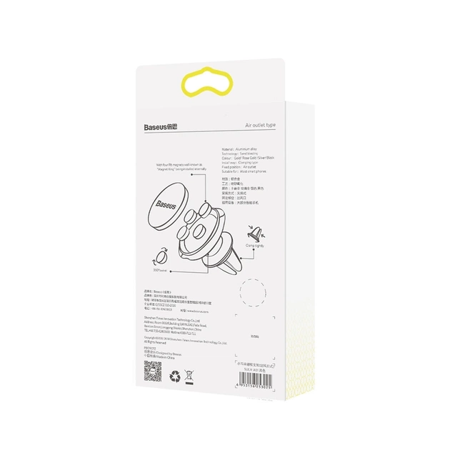 Універсальний автотримач Baseus Small ears series Magnetic suction bracket (Air outlet type) (SUER-A01) - picture 9