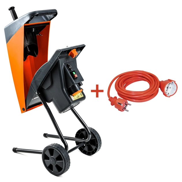 Садовий подрібнювач GTM DS2500/40 KIT, 220В, 2500Вт, до 40мм, ножі + подовжувач 10м (DS2500/40_KIT+ext.cord) - picture 3
