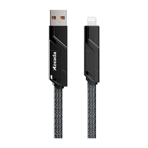 Дата кабель USB-C to USB-C + Lightning + USB-A 1.5m Black Proda (PD-B96th-BK) зображення 1