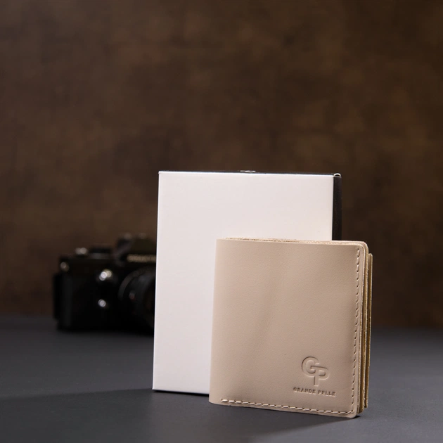 Портмоне Grande Pelle З монетницею Бежеве (11369) - зображення 12