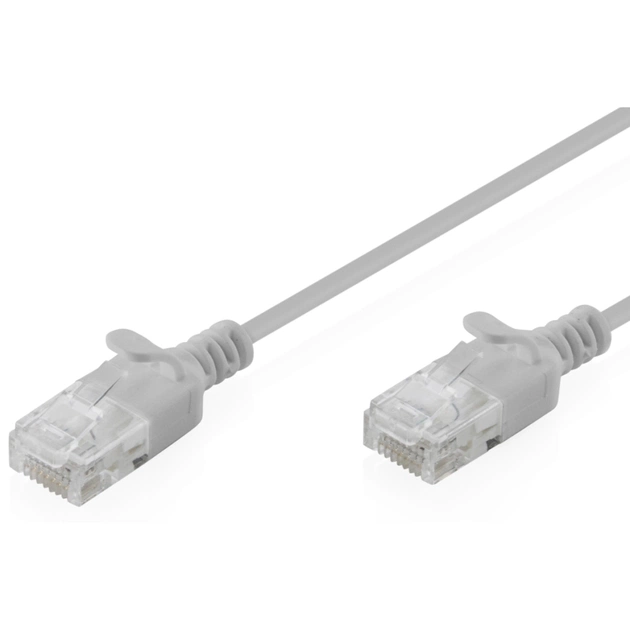 Патч-корд 0.3м, UTP, cat.6, Sliim, AWG 32/7, Cu, LSZH, grey Digitus (DK-1618-003S) - изображение 1
