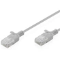 Патч-корд 0.3м, UTP, cat.6, Sliim, AWG 32/7, Cu, LSZH, grey Digitus (DK-1618-003S) - уменьшенное изображение 1