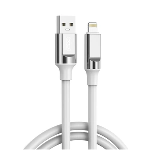Дата кабель USB 2.0 AM to Lightning 1.0m 6A silicone white XO (NB251_L_White) зображення 1