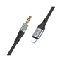 Кабель мультимедийный Lightning to 3.5mm M 1.0m nylon UPA26 black HOCO (6942007608817) - уменьшенное изображение 2