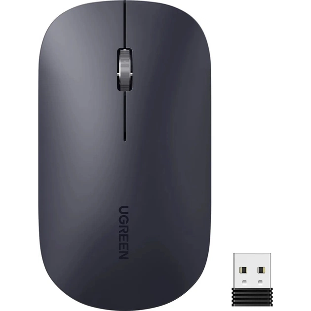 Мишка Ugreen MU001 Portable Wireless Black (90372) - зображення 1