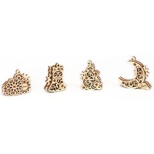 Збірна модель Ugears механічний Фіджет Різдвянчики (70042) зображення 1