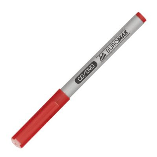 Маркер Buromax CD/DVD "JOBMAX", red, 0.6 мм (BM.8701-05) - изображение 1