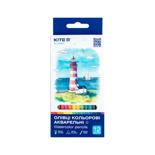 Олівці кольорові Kite Classic акварельні, 12 кольорів (K-1049) зображення 1