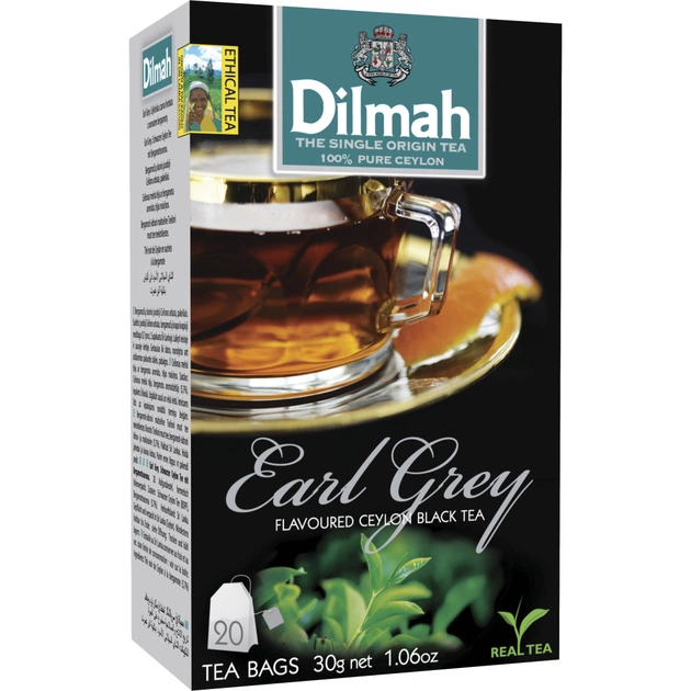 Чай Dilmah Ерл Грей 20х1.5 г (9312631142105) - зображення 1