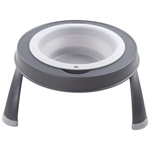 Посуд для собак Dexas Миска одинарна на складній підставці-велика 960 мл світло-сіра (0084297309121) изображение 1