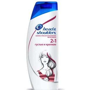 Шампунь Head & Shoulders проти лупи 2 в 1 Густі та міцні 400 мл (4084500148819) зображення 1