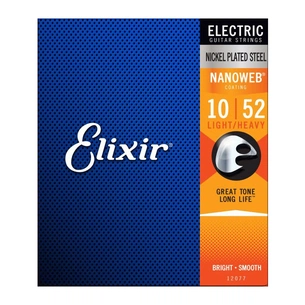 Струни для гітари Elixir 12077 Nanoweb Nickel Plated Steel Light/Heavy (10-52) (236043) зображення 1
