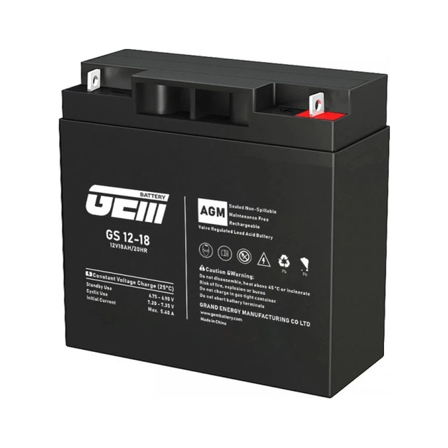 Батарея к ИБП GEM GS 12V-18Ah (GS 12-18) - изображение 1