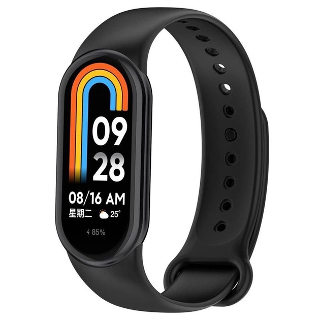 Силіконовий ремінець BeCover для Xiaomi Mi Smart Band 8 Black (709376) - зображення 1