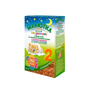 Дитяча суміш Малютка Premium молочна з гречаним борошном з 6 місяців 300 г (4820199500534) зображення 1