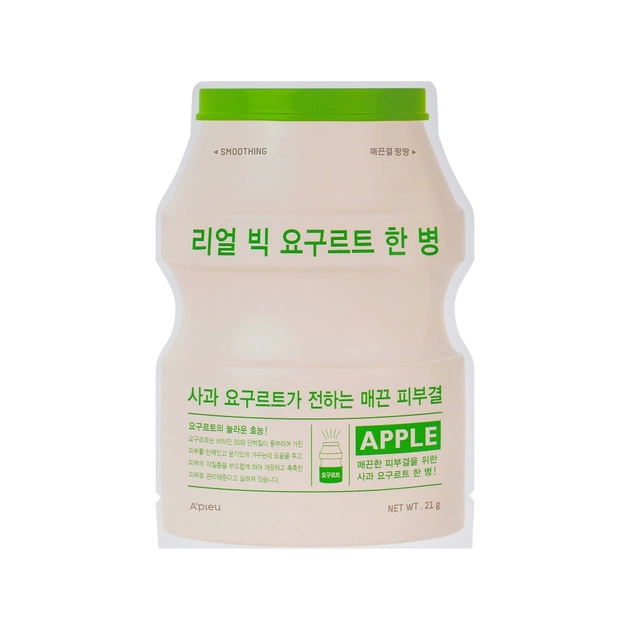 Маска для обличчя A'pieu Real Big Yogurt One Bottle яблуко 21 г (8809530031858) - зображення 1