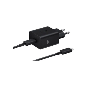 Зарядний пристрій Samsung 45W Compact Power Adapter (w C to C Cable) Black (EP-T4511XBEGEU) зображення 1
