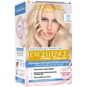 Фарба для волосся L'Oreal Paris Excellence 01 - Супер-освітлюючий русявий натуральний (3600523781140/3600524094010) зображення 1