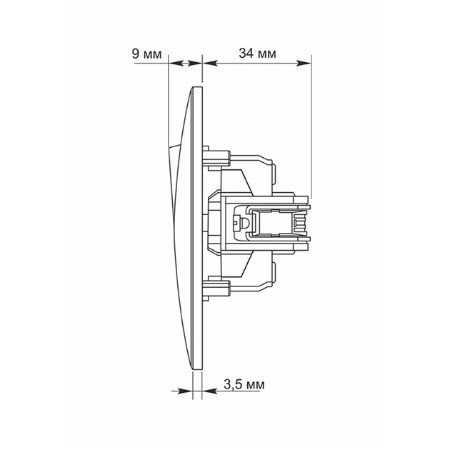 Кнопка дзвінка Videx BINERA 1кл чорний графіт (VF-BNDB1-BG) - зображення 5