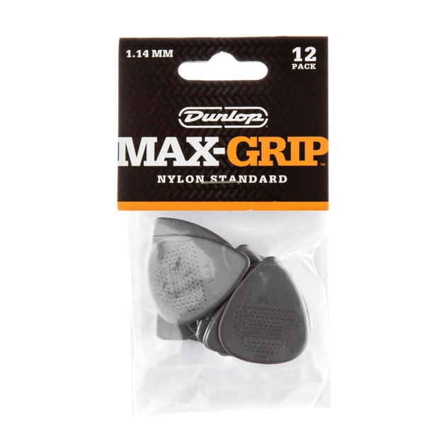 Медіатор Jim Dunlop Max-Grip Nylon Standard Pick 1.14mm 12 шт. (449P1.14) - picture 3