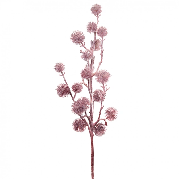 Декоративна гілка YES! Fun Колючка Пурпурна Засніжена 84 см (974804) - picture 1